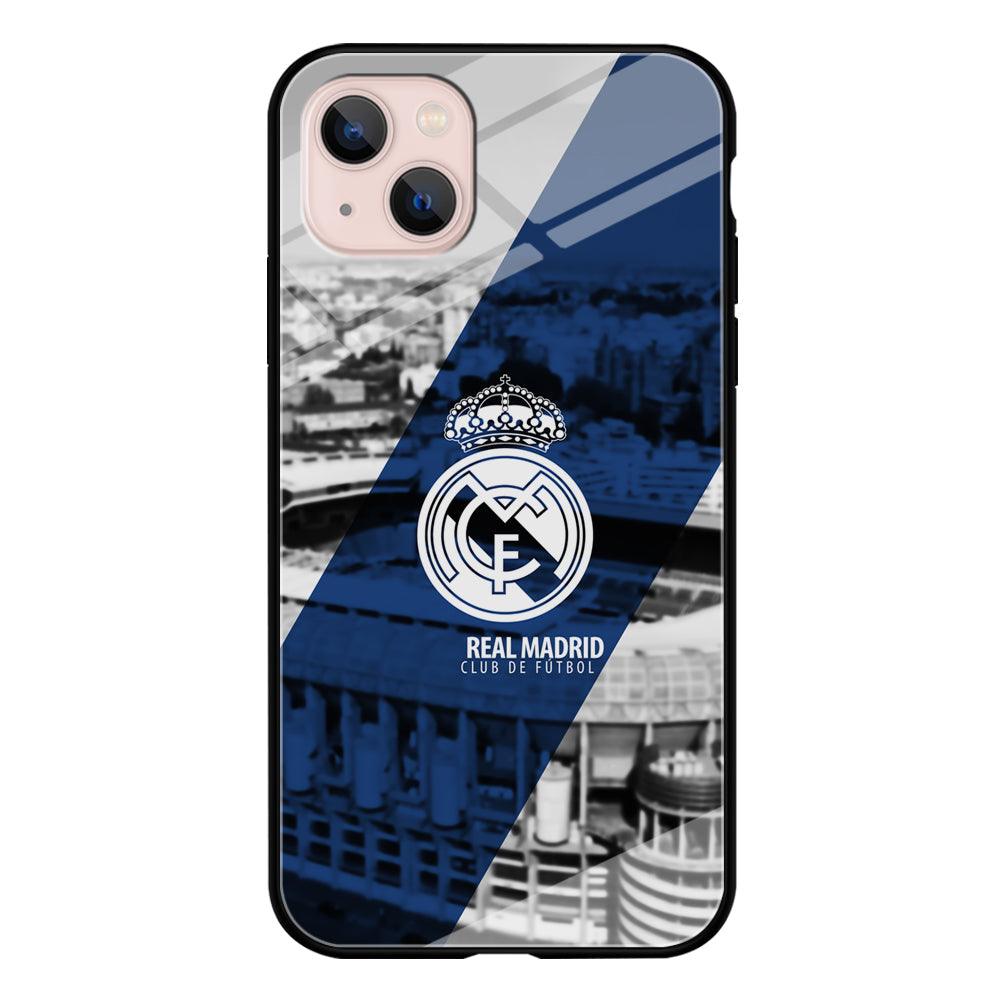 Real Madrid White Silhouette iPhone 15 Plus Case-Oxvistore