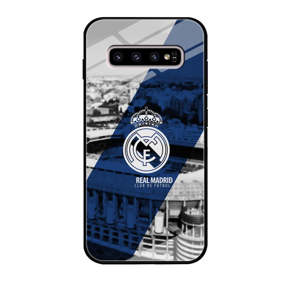 Real Madrid White Silhouette Samsung Galaxy S10 Case-Oxvistore