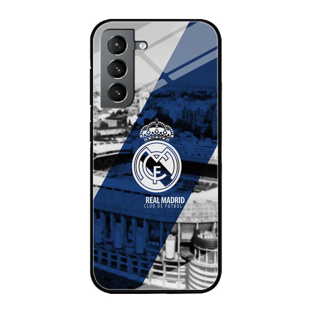 Real Madrid White Silhouette Samsung Galaxy S21 Plus Case-Oxvistore