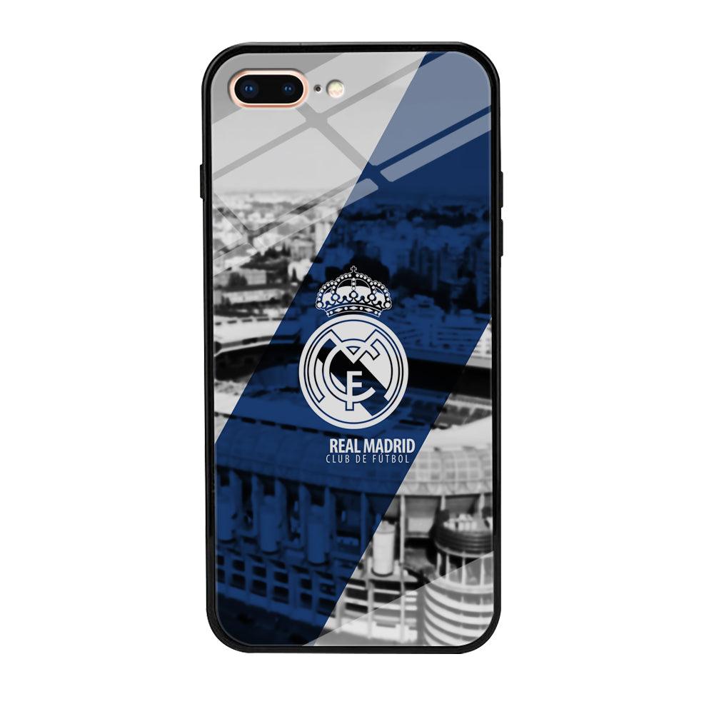 Real Madrid White Silhouette iPhone 8 Plus Case-Oxvistore