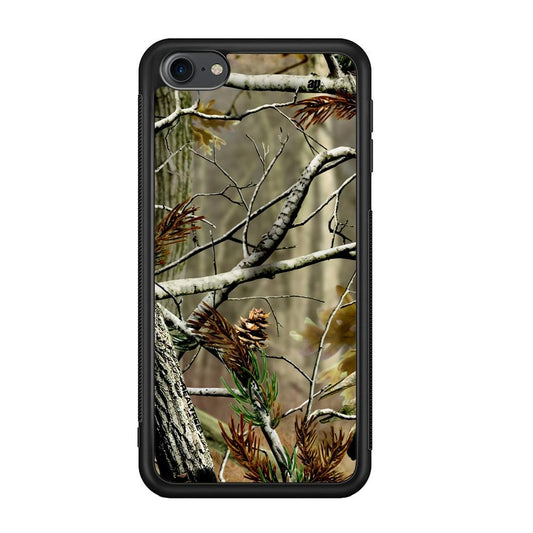 Realtree Light Camo Forest iPod Touch 6 Case-Rubber Black (2D Case)-Oxvistore