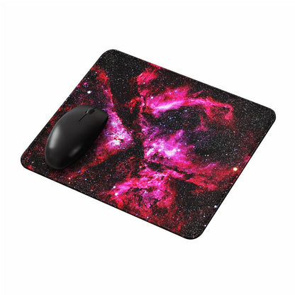 Red Cosmic Clouds Space Mouse Pads-Oxvistore
