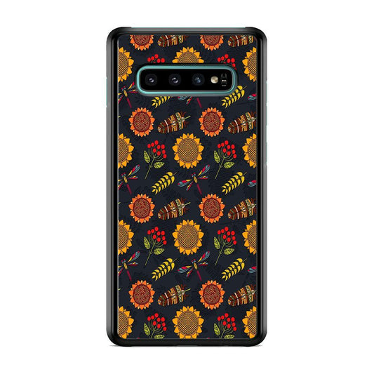Refined in Nature Decore Samsung Galaxy S10 Case-Rubber Black (2D Case)-Oxvistore