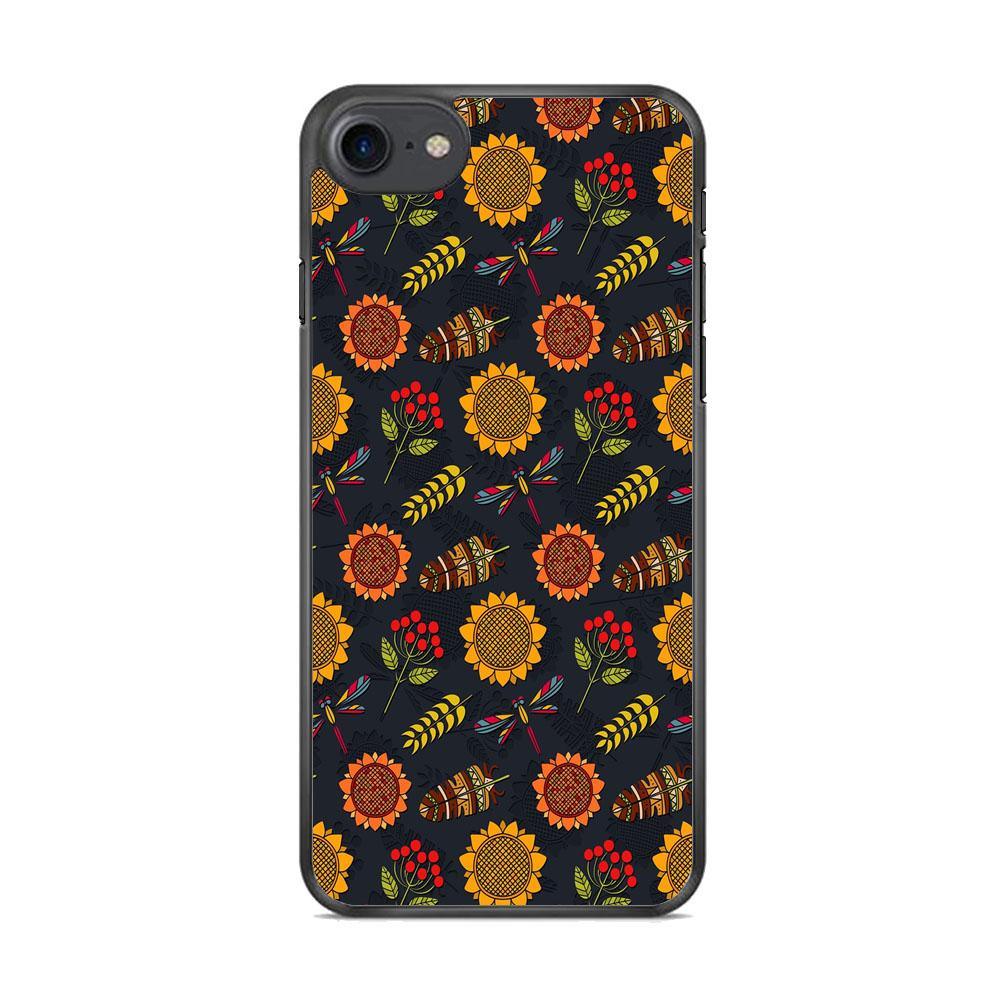Refined in Nature Decore iPhone 8 Case-Rubber Black (2D Case)-Oxvistore