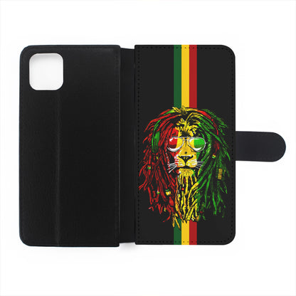 Reggae Lion Rasta Flip Wallet Phone Case