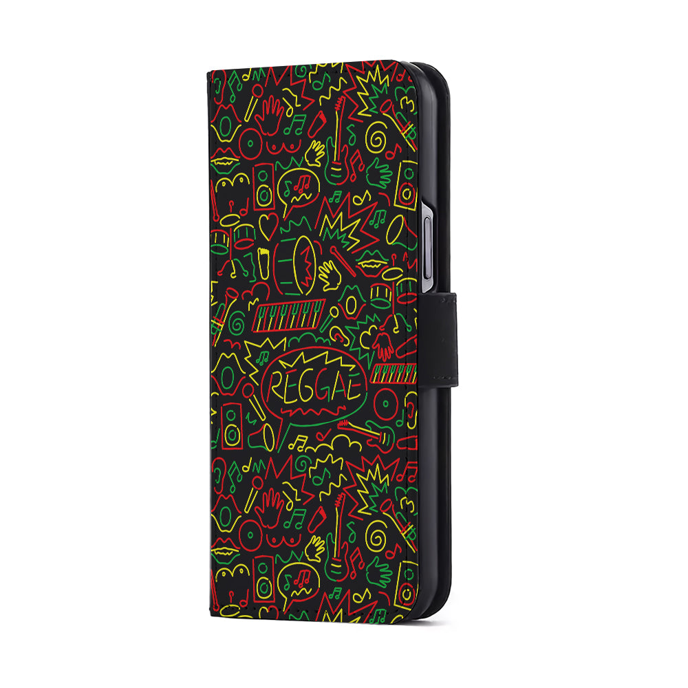 Reggae Music Rasta Art Flip Wallet Phone Case