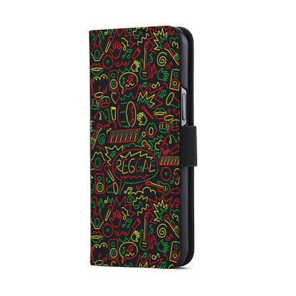 Reggae Music Rasta Art Flip Wallet Phone Case