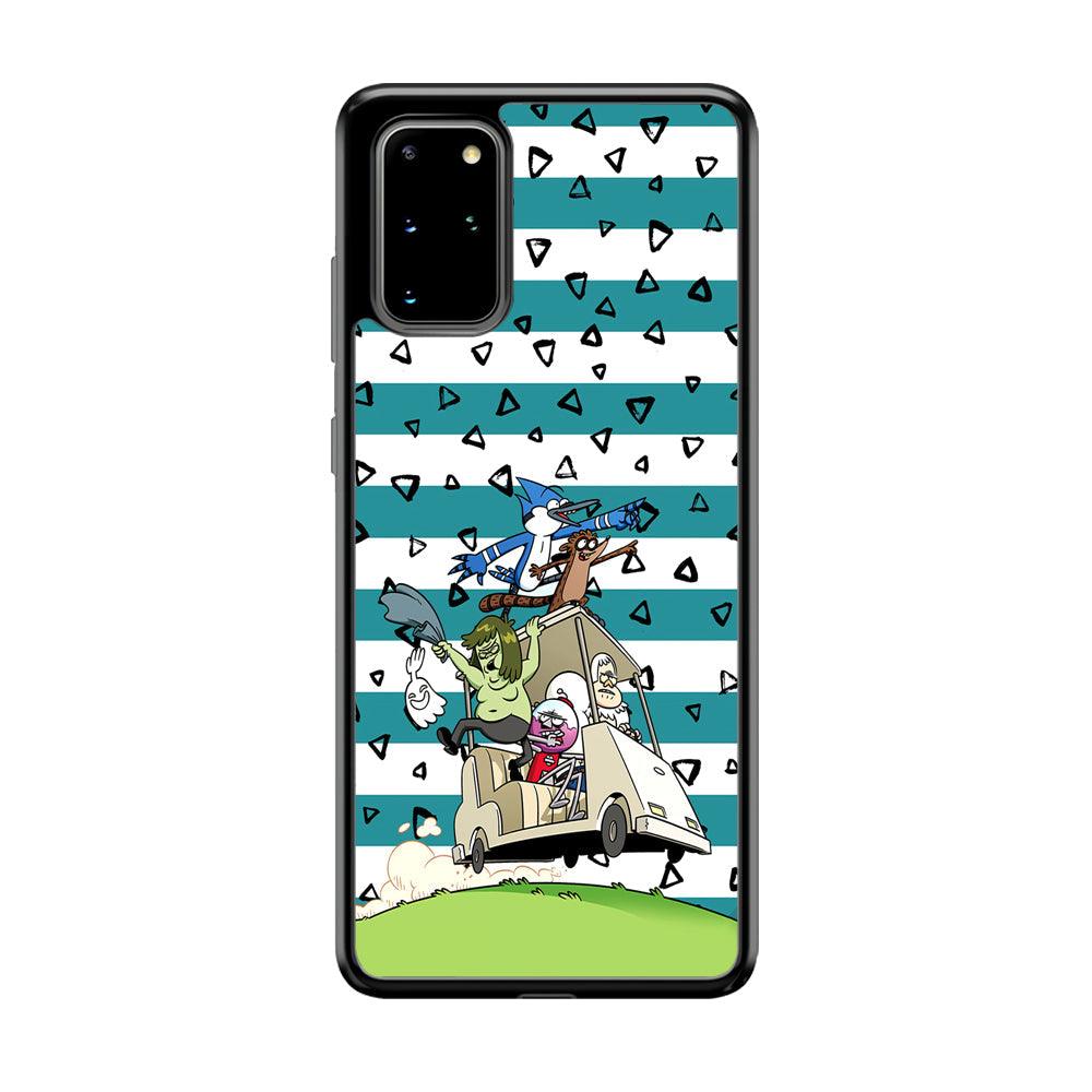 Regular Show Keep It Moving Samsung Galaxy S20 Plus Case-Rubber Black (2D Case)-Oxvistore