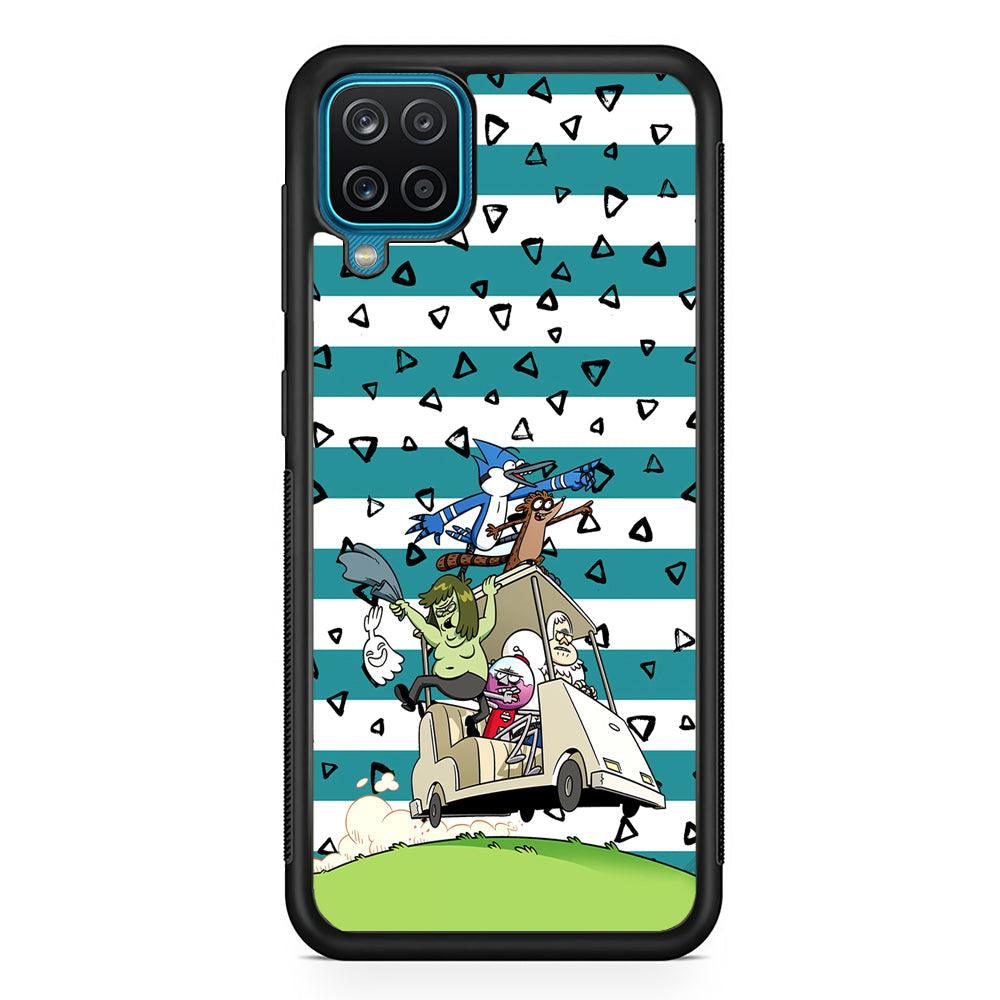 Regular Show Keep It Moving Samsung Galaxy A12 Case-Rubber Black (2D Case)-Oxvistore