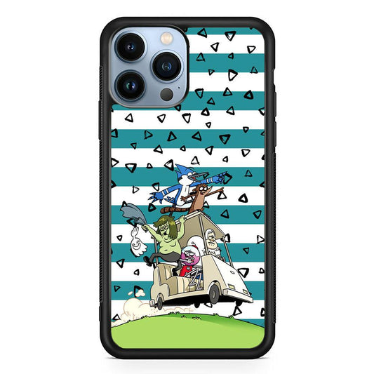 Regular Show Keep It Moving iPhone 13 Pro Max Case-Rubber Black (2D Case)-Oxvistore