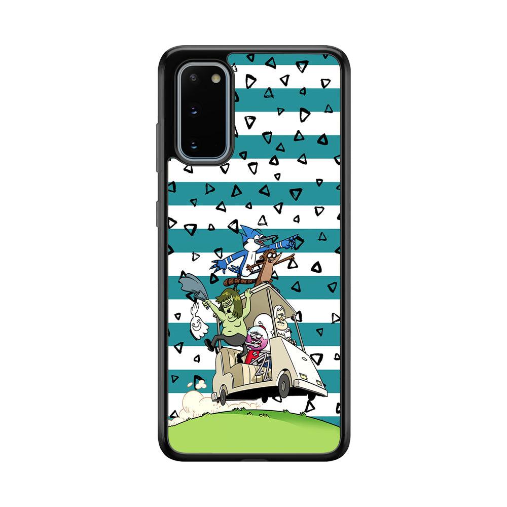 Regular Show Keep It Moving Samsung Galaxy S20 Case-Rubber Black (2D Case)-Oxvistore