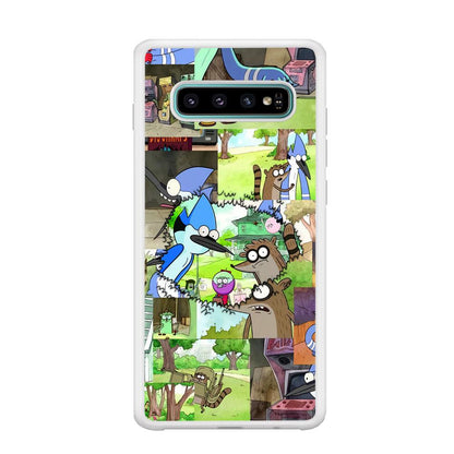 Regular Show Peek into The Past Samsung Galaxy S10 Case-Oxvistore