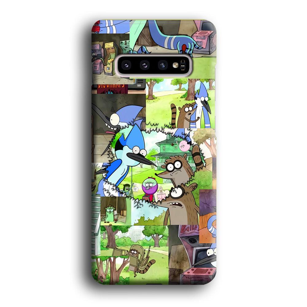 Regular Show Peek into The Past Samsung Galaxy S10 Plus Case-Oxvistore