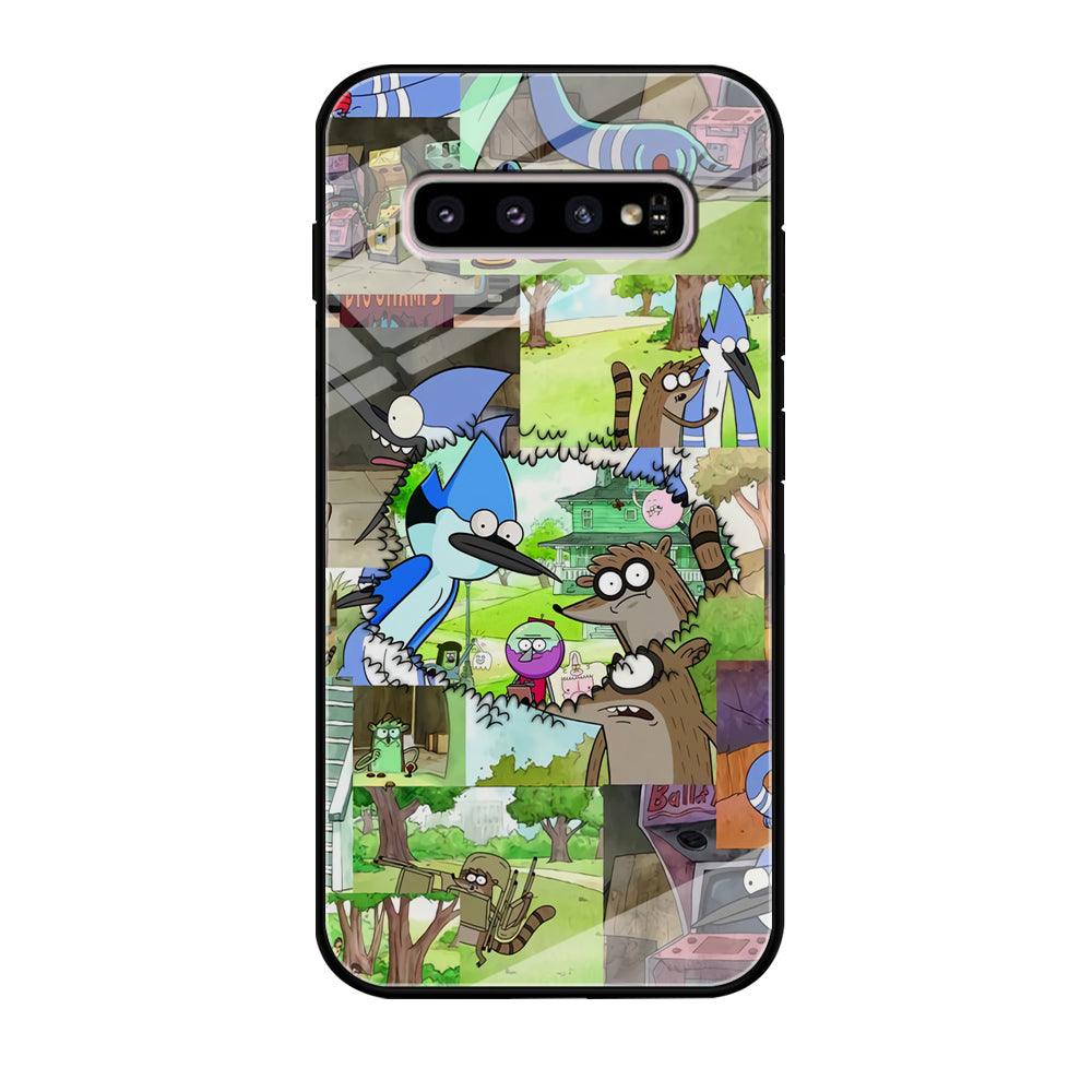 Regular Show Peek into The Past Samsung Galaxy S10 Case-Oxvistore