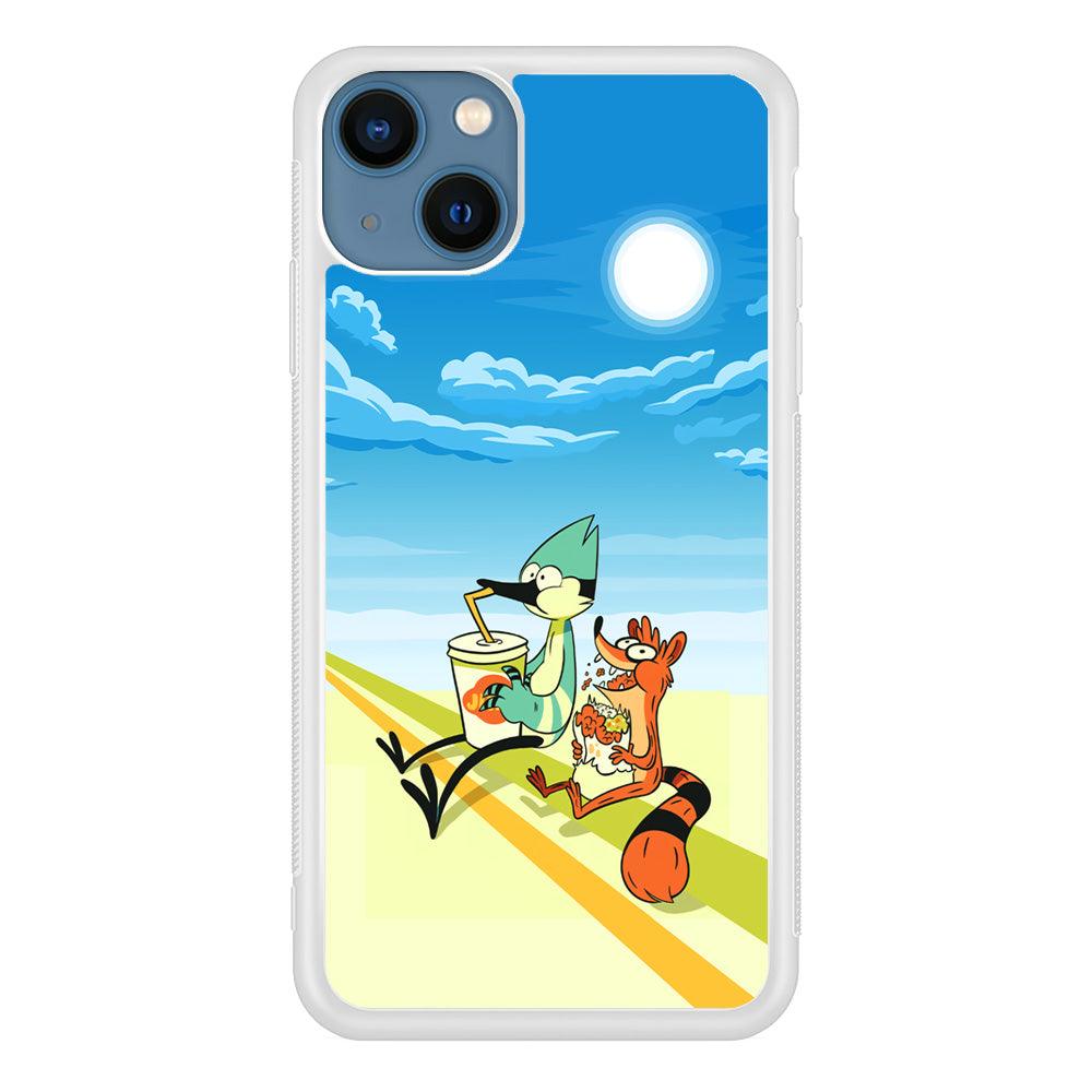 Regular Show Sunny Hot Day iPhone 14 Plus Case-Oxvistore