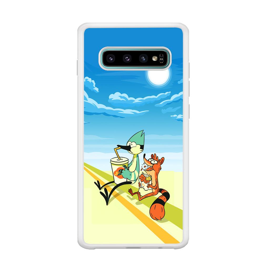 Regular Show Sunny Hot Day Samsung Galaxy S10 Case-Oxvistore