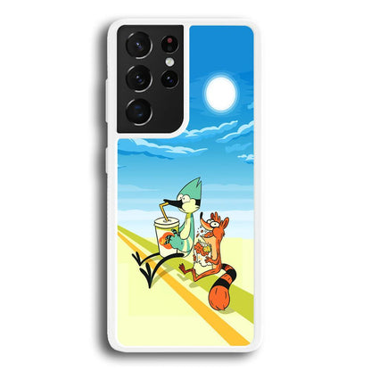 Regular Show Sunny Hot Day Samsung Galaxy S21 Ultra Case-Oxvistore