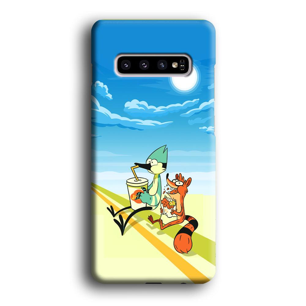 Regular Show Sunny Hot Day Samsung Galaxy S10 Plus Case-Oxvistore