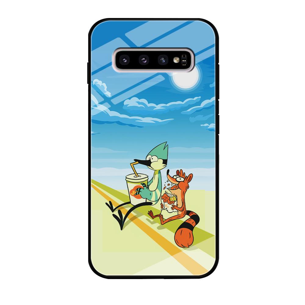 Regular Show Sunny Hot Day Samsung Galaxy S10 Case-Oxvistore