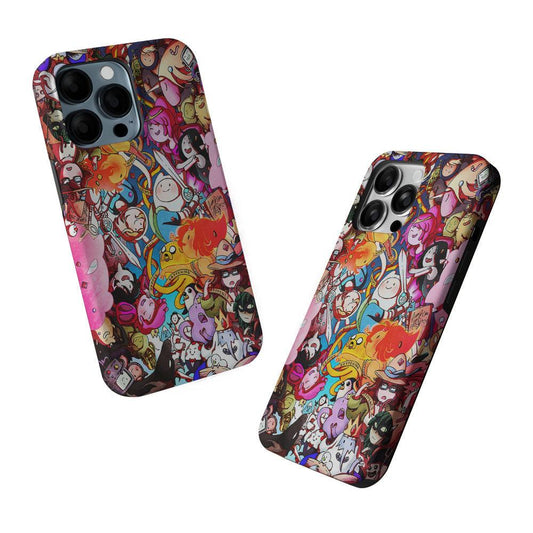 Regular Show and Adventure Time 2 in 1 Tough Phone Case-Oxvistore