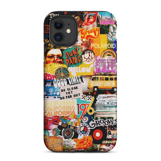 Retro Aesthetic 70s Collage 2 in 1 Tough Phone Case-Oxvistore