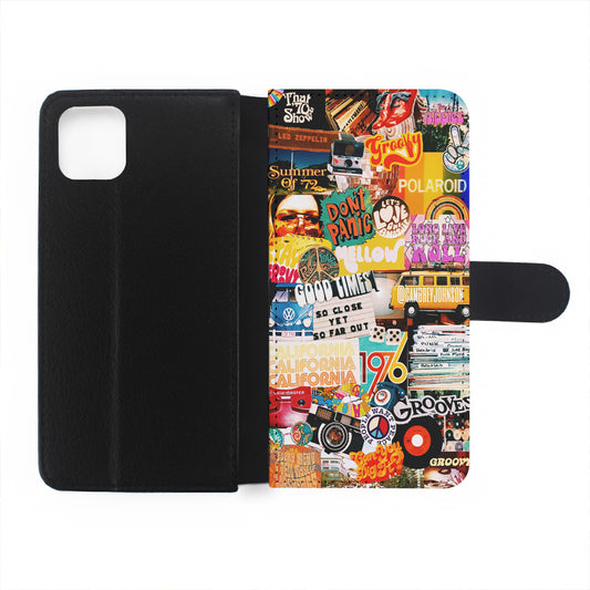 Retro Aesthetic 70s Collage Flip Wallet Phone Case