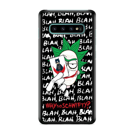 Rick Joker Quotes Samsung Galaxy S10 Plus Case-Rubber White (2D Case)-Oxvistore