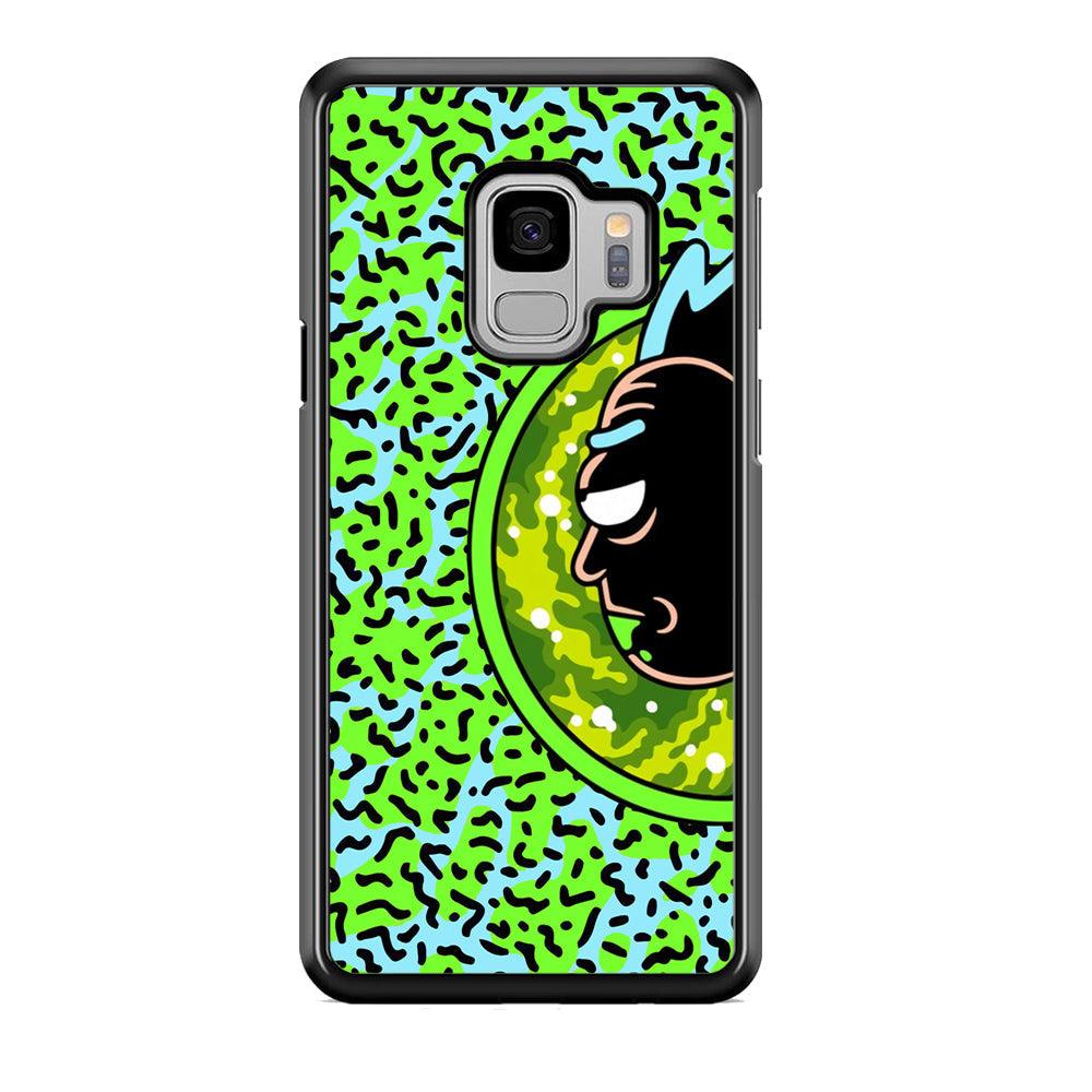 Rick Seriousness Face Samsung Galaxy S9 Case-Rubber Black (2D Case)-Oxvistore