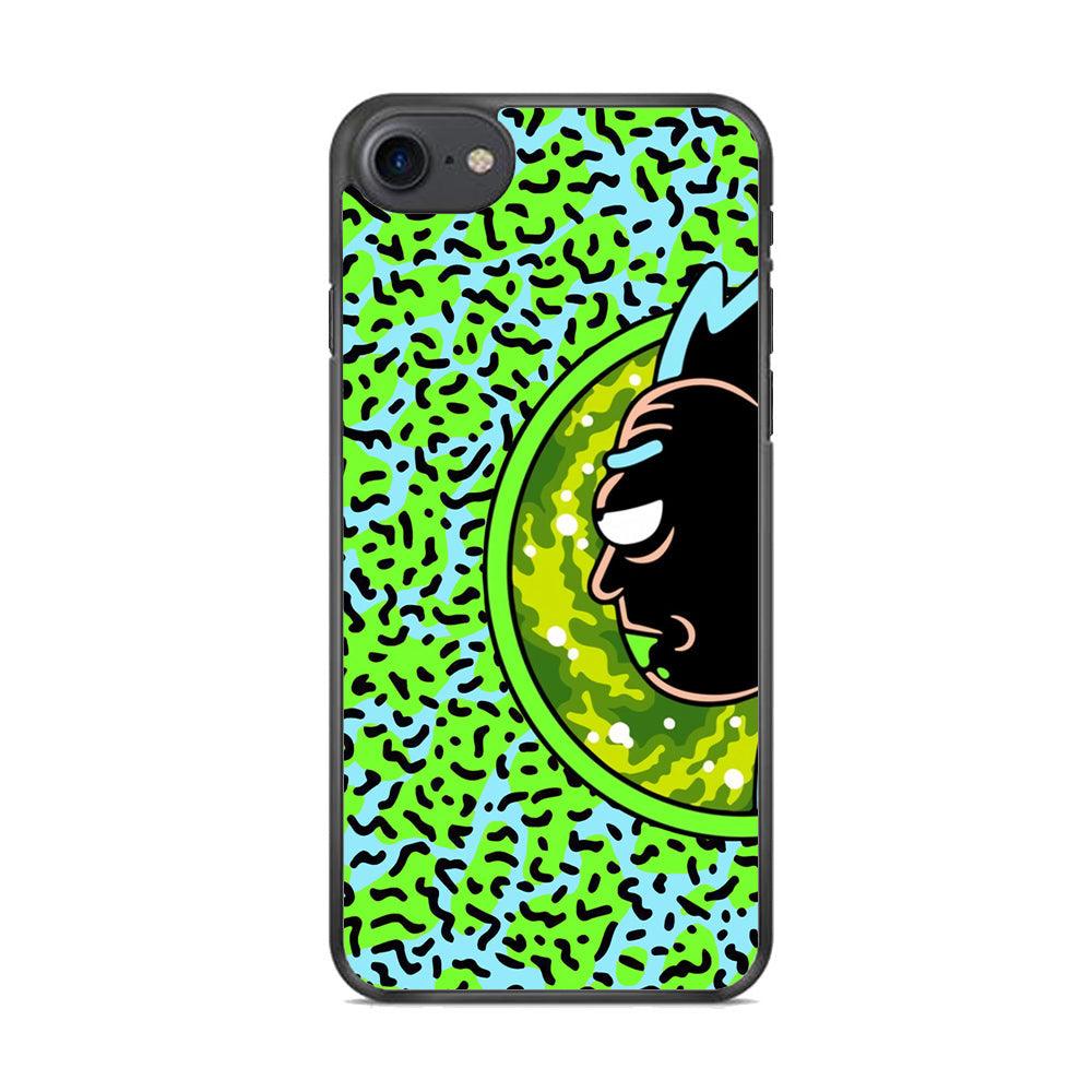 Rick Seriousness Face iPhone 8 Case-Rubber Black (2D Case)-Oxvistore