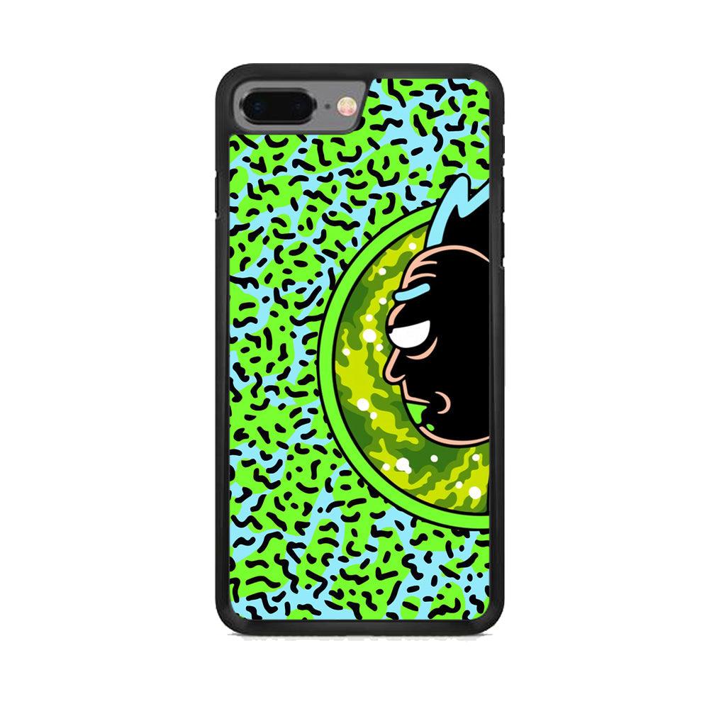 Rick Seriousness Face iPhone 8 Plus Case-Rubber Black (2D Case)-Oxvistore