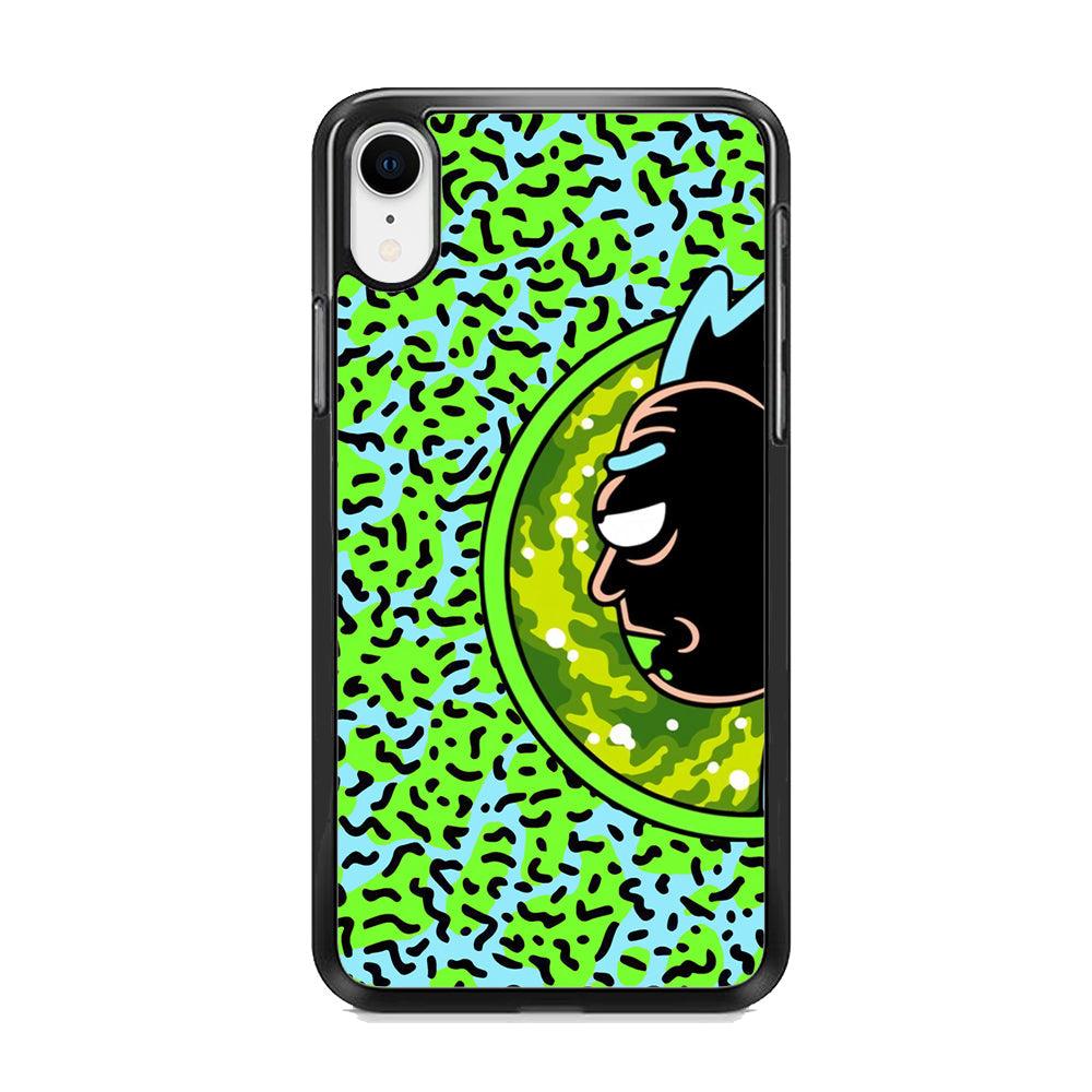 Rick Seriousness Face iPhone XR Case-Rubber White (2D Case)-Oxvistore