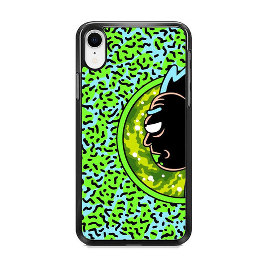 Rick Seriousness Face iPhone XR Case-Rubber White (2D Case)-Oxvistore
