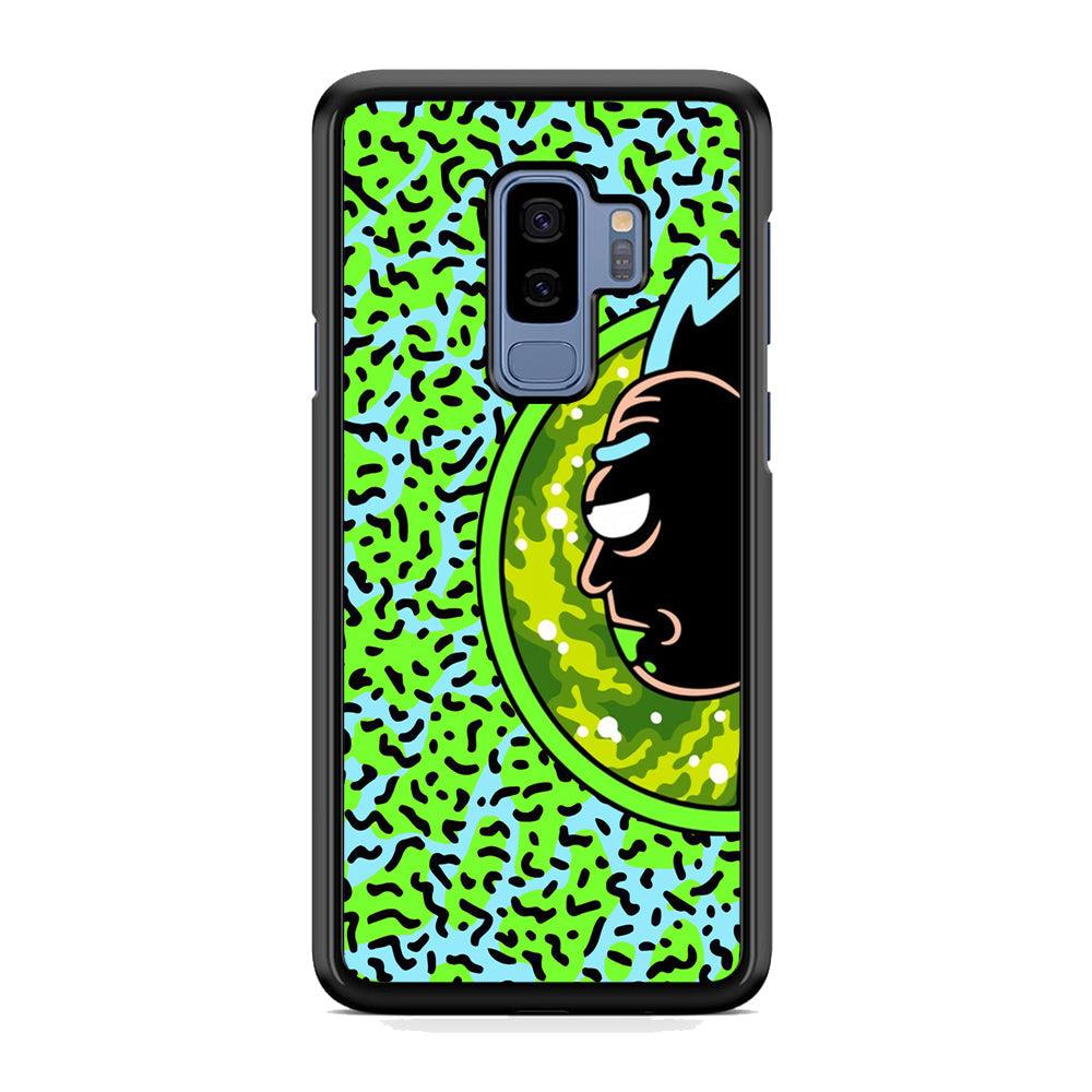 Rick Seriousness Face Samsung Galaxy S9 Plus Case-Rubber White (2D Case)-Oxvistore