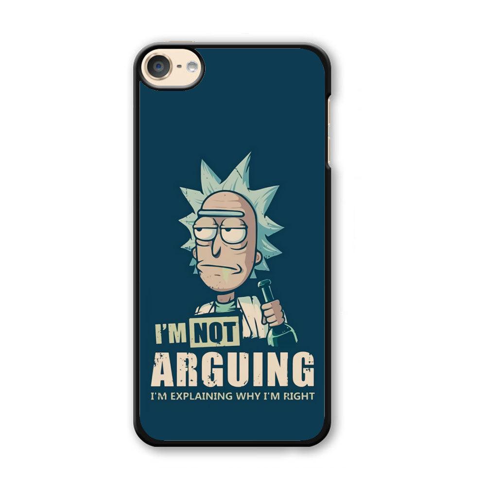 Rick and Morty Words of Wisdom iPod Touch 6 Case-Plastic Black (2D Case)-Oxvistore