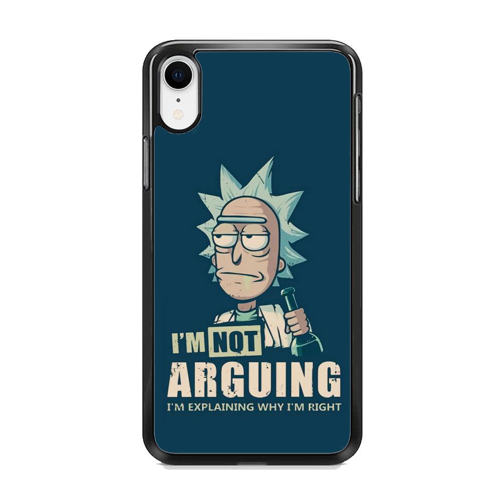 Rick and Morty Words of Wisdom iPhone XR Case-Rubber Black (2D Case)-Oxvistore