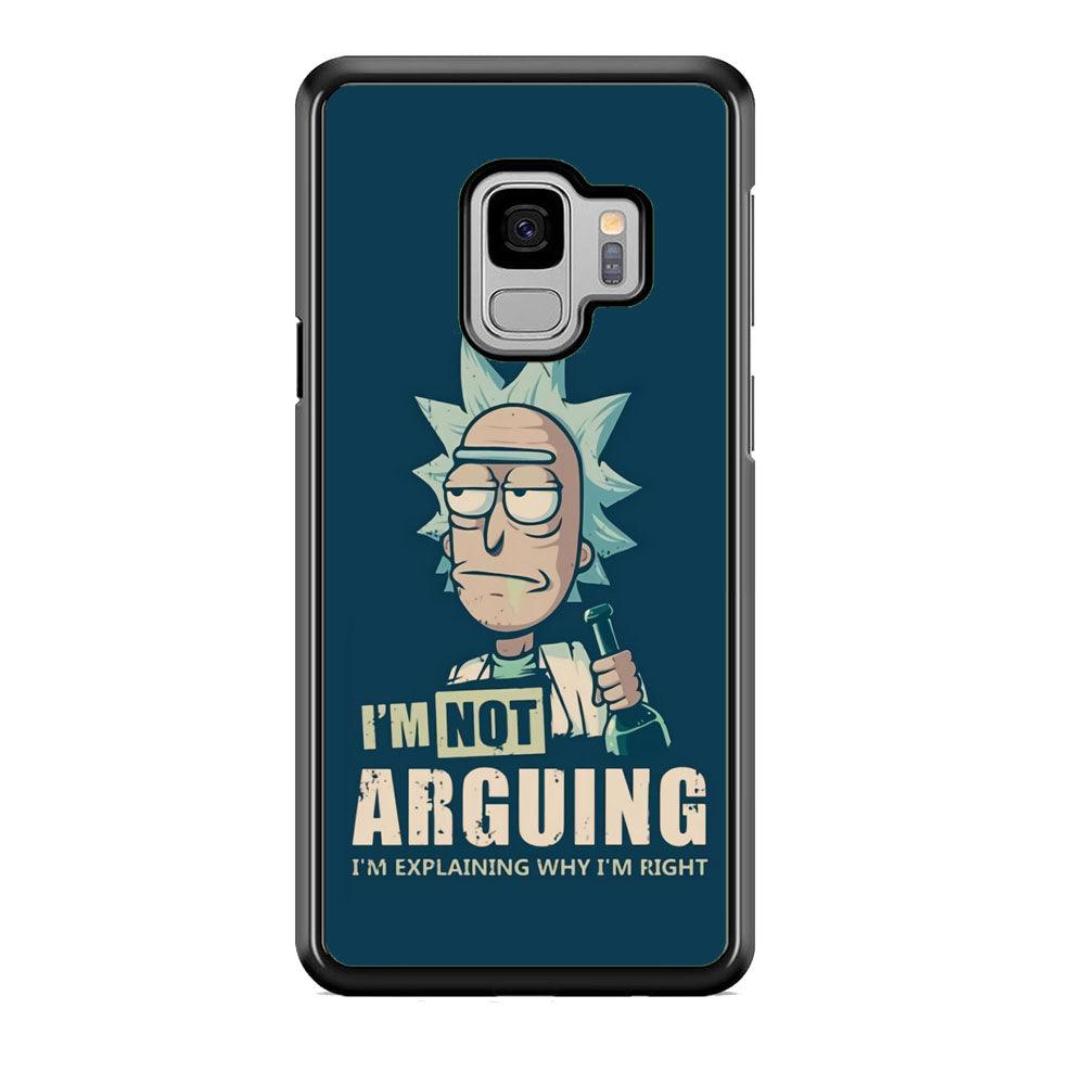 Rick and Morty Words of Wisdom Samsung Galaxy S9 Case-Rubber Black (2D Case)-Oxvistore