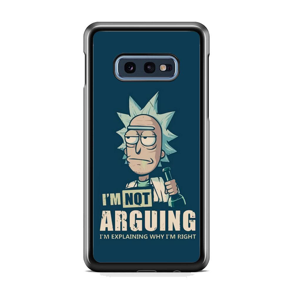 Rick and Morty Words of Wisdom Samsung Galaxy S10E Case-Rubber Black (2D Case)-Oxvistore