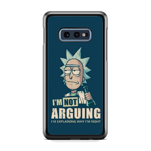 Rick and Morty Words of Wisdom Samsung Galaxy S10E Case-Rubber Black (2D Case)-Oxvistore