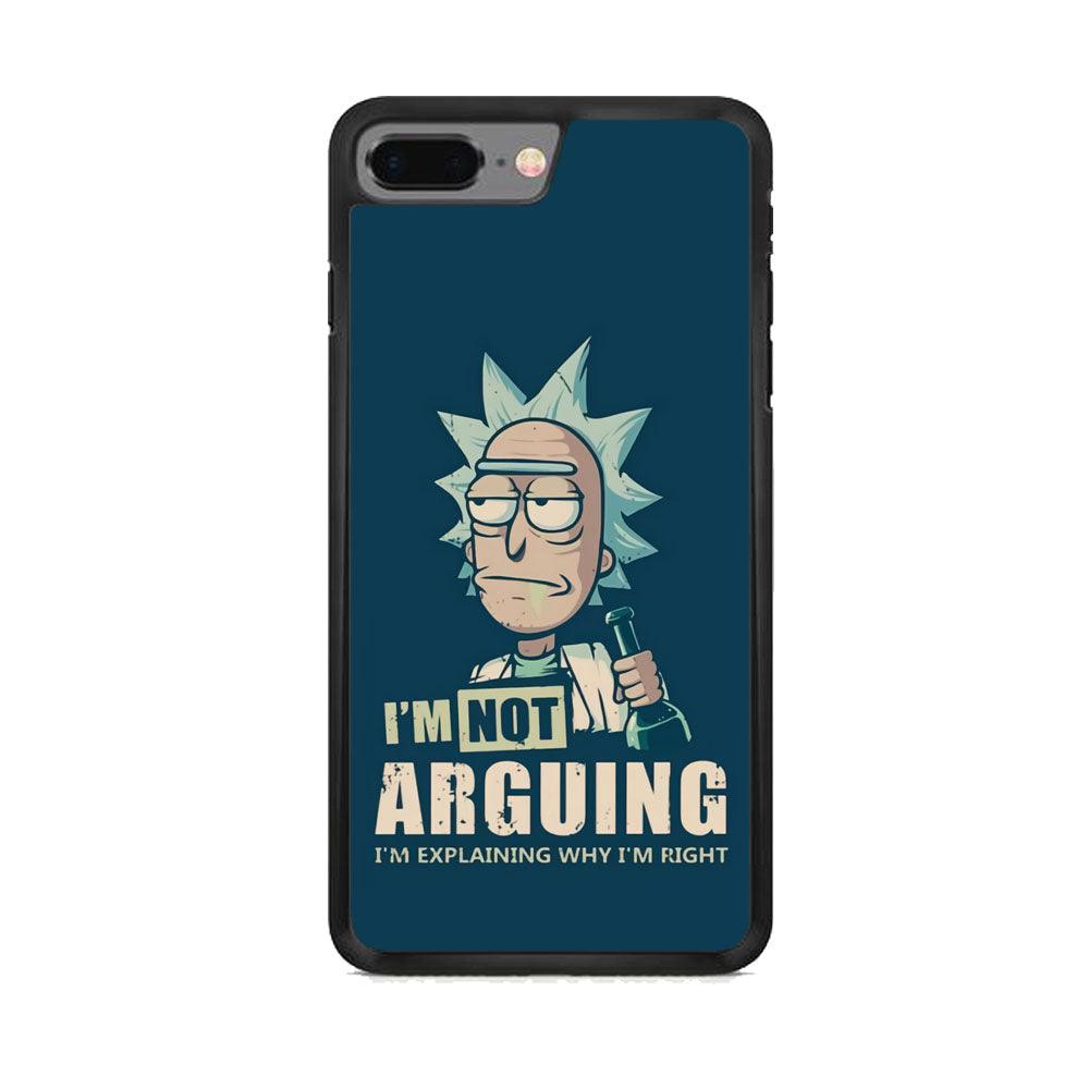 Rick and Morty Words of Wisdom iPhone 7 Plus Case-Rubber Black (2D Case)-Oxvistore