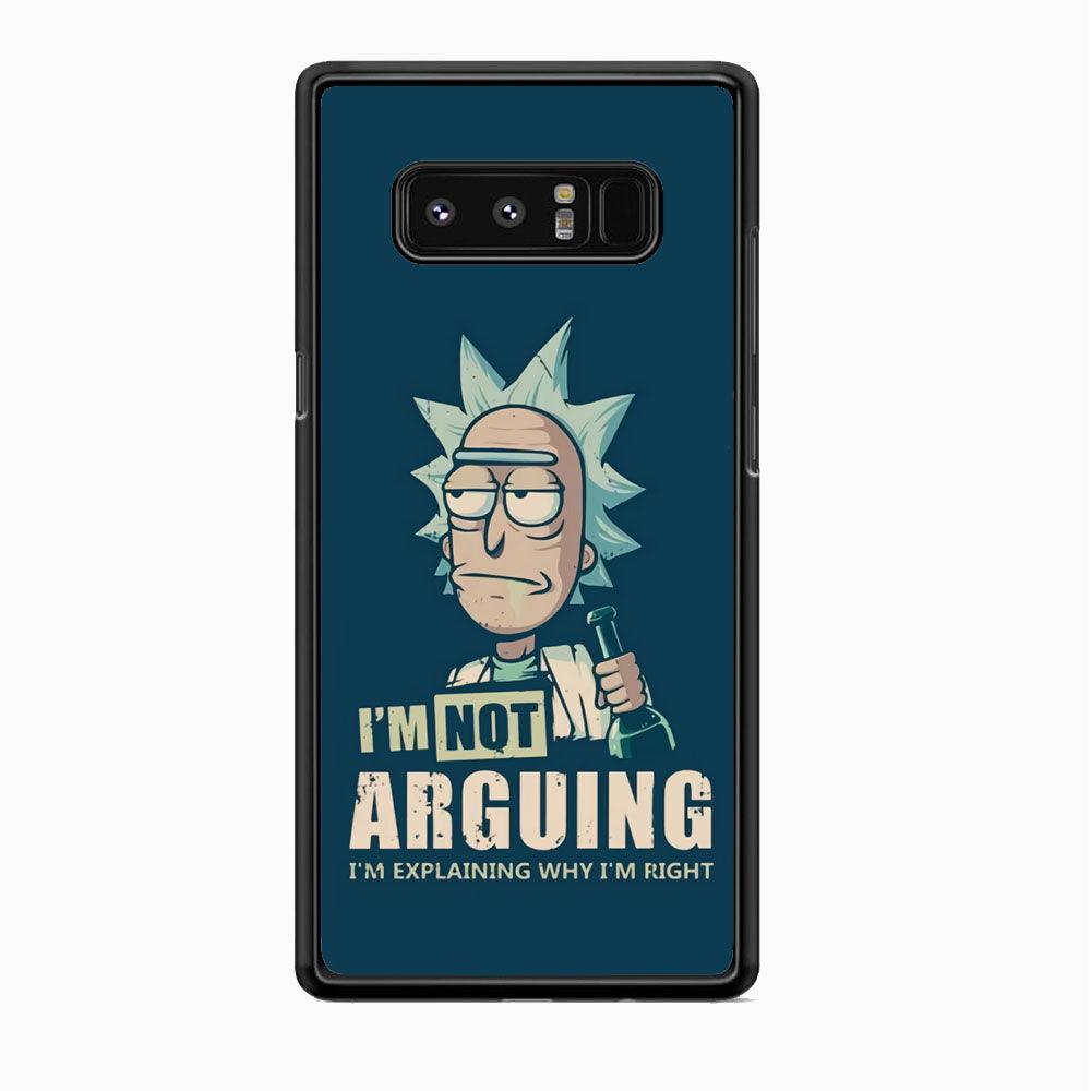 Rick and Morty Words of Wisdom Samsung Galaxy Note 8 Case-Rubber Black (2D Case)-Oxvistore
