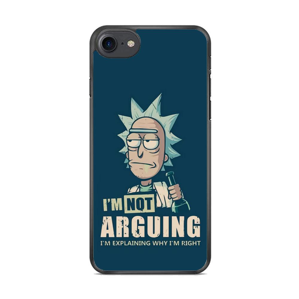 Rick and Morty Words of Wisdom iPhone 7 Case-Rubber White (2D Case)-Oxvistore