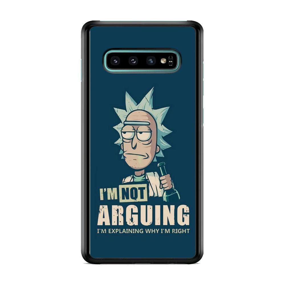 Rick and Morty Words of Wisdom Samsung Galaxy S10 Case-Rubber Black (2D Case)-Oxvistore