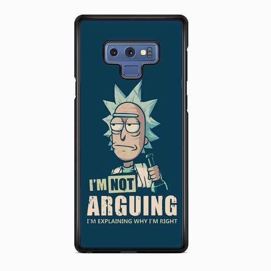 Rick and Morty Words of Wisdom Samsung Galaxy Note 9 Case-Rubber Black (2D Case)-Oxvistore