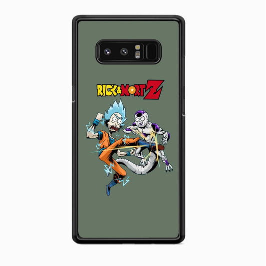 Rick and Morty Z Fight Mode Samsung Galaxy Note 8 Case-Rubber Black (2D Case)-Oxvistore