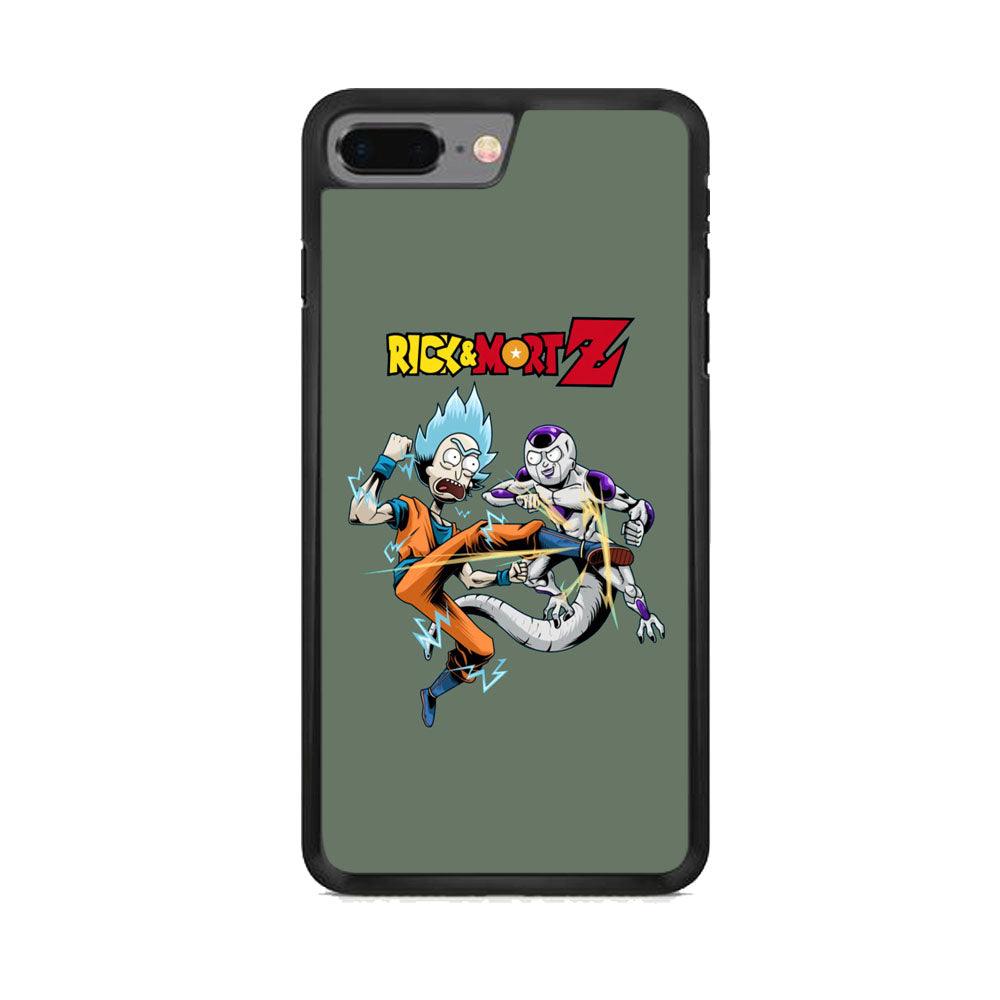 Rick and Morty Z Fight Mode iPhone 7 Plus Case-Rubber Black (2D Case)-Oxvistore