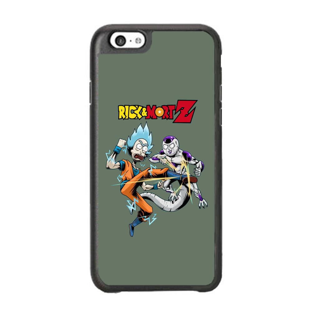 Rick and Morty Z Fight Mode iPhone 6 Plus | 6s Plus Case-Rubber Black (2D Case)-Oxvistore