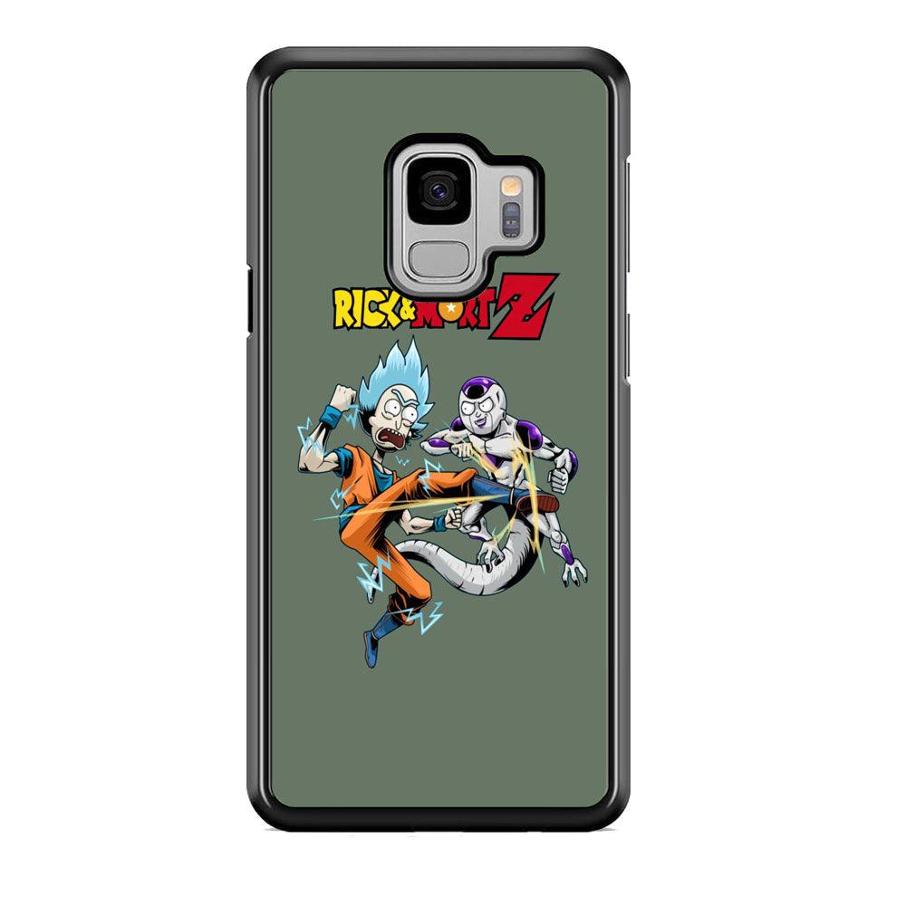 Rick and Morty Z Fight Mode Samsung Galaxy S9 Case-Rubber Black (2D Case)-Oxvistore