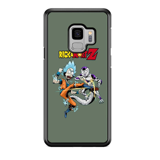 Rick and Morty Z Fight Mode Samsung Galaxy S9 Case-Rubber Black (2D Case)-Oxvistore