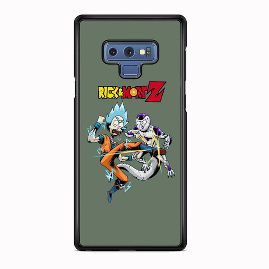 Rick and Morty Z Fight Mode Samsung Galaxy Note 9 Case-Rubber Black (2D Case)-Oxvistore
