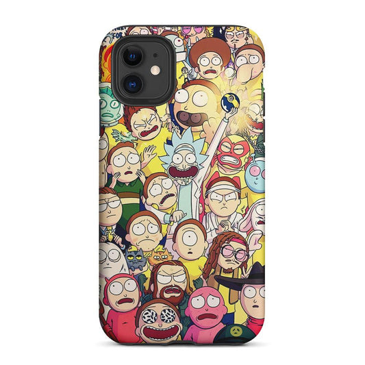 Rick and Morty Aesthetic Cartoon 2 in 1 Tough Phone Case-Oxvistore